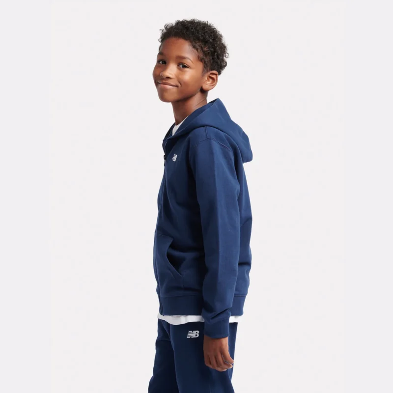 B New Balance French Terry Small Logo FZ Hoodie