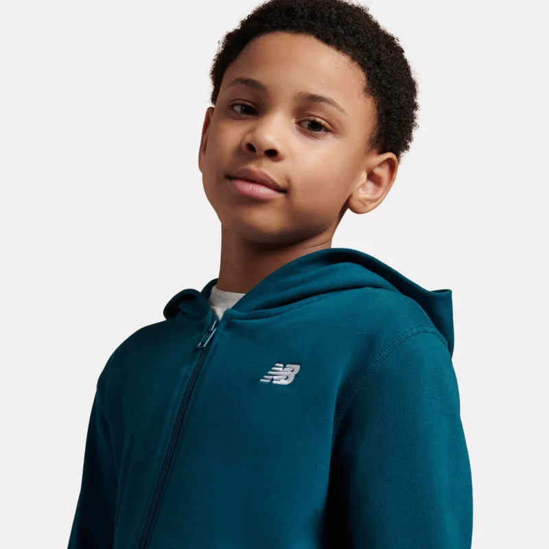B New Balance French Terry Small Logo FZ Hoodie