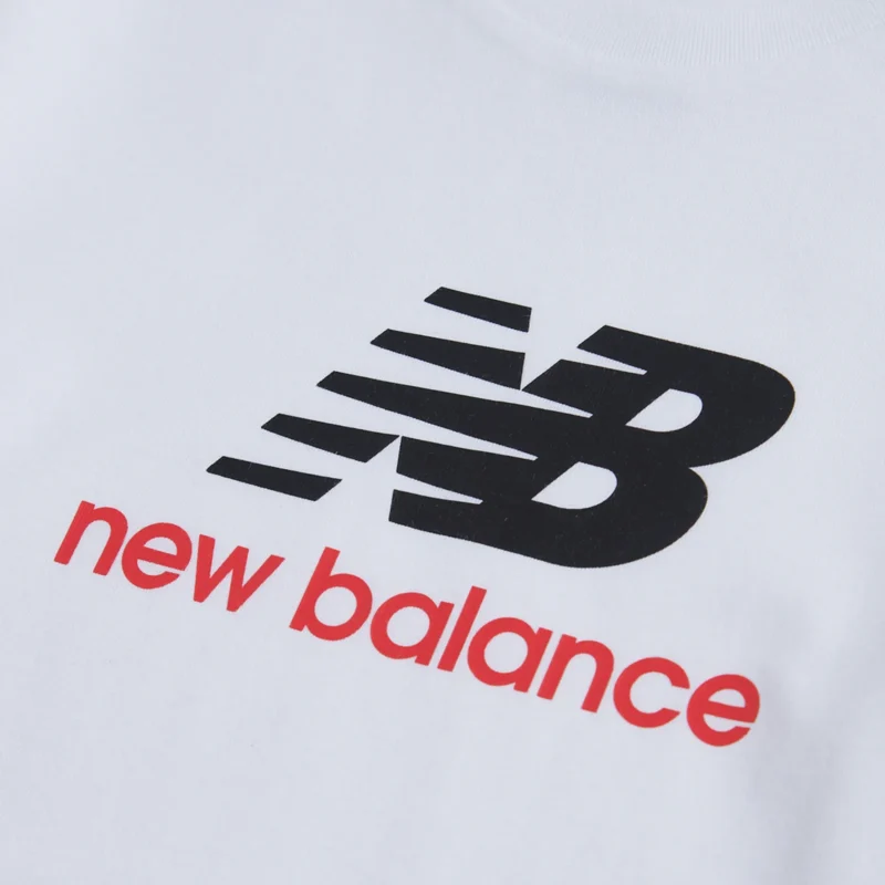 B New Balance Jersey Stacked Logo Tee