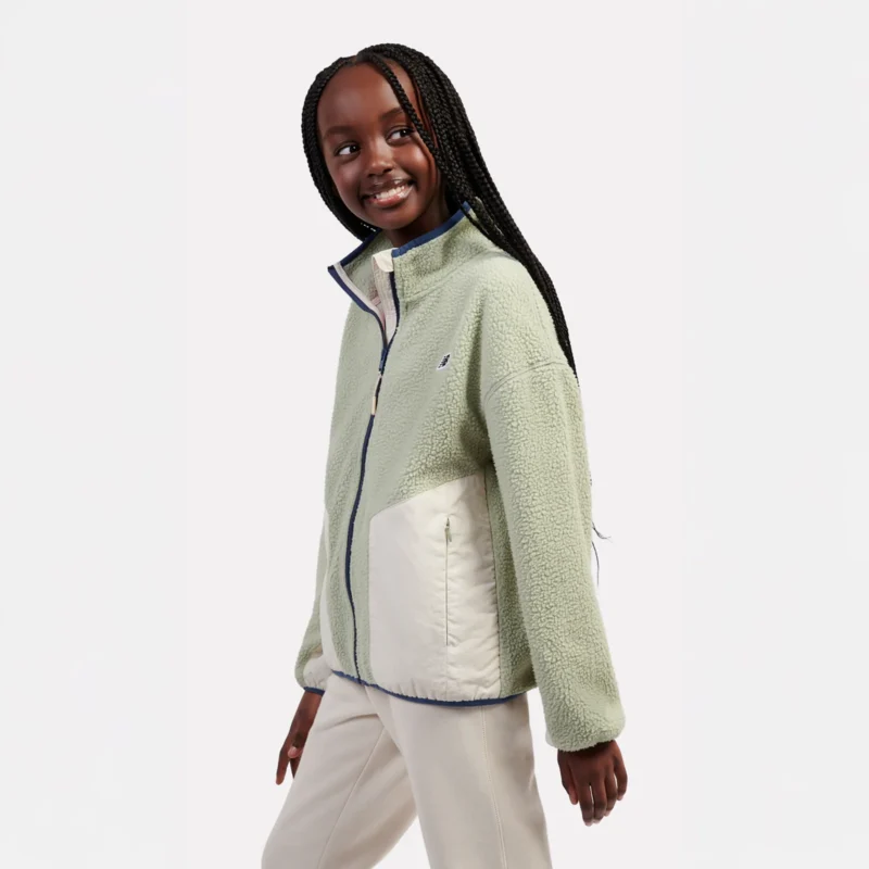 G NB Premium Borg Fleece Zip Thru Funnel