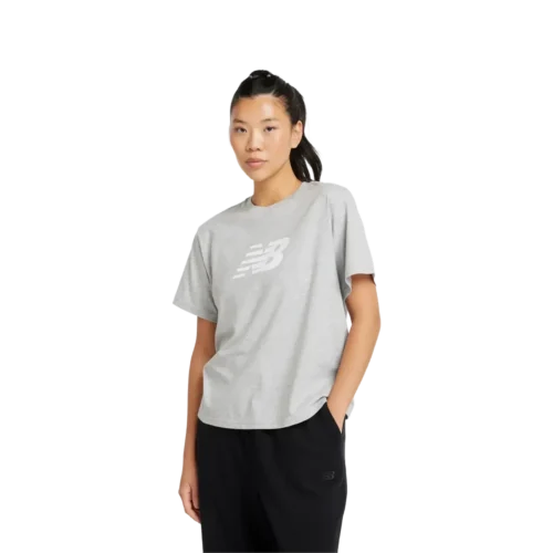 New balance w sport jersey relaxed logo t shirt athletic grey 1