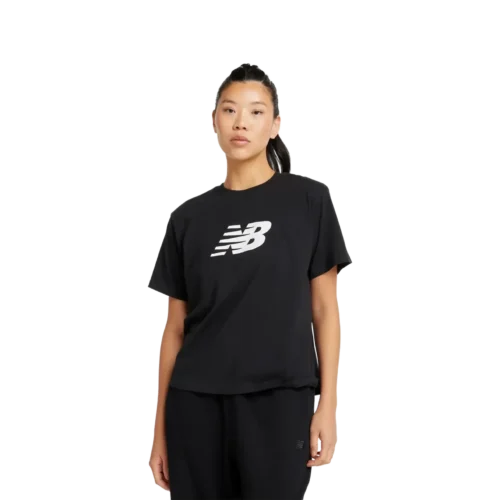 New balance w sport jersey relaxed logo t shirt black 1
