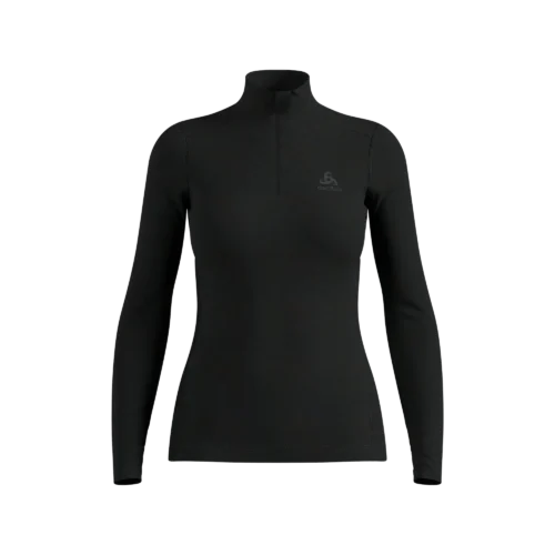 odlo-bl-top-turtle-neck-l-s-women-black-1 Merino 200 Base Layer Half-Zip Women