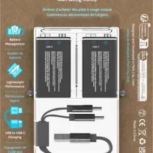 Battery 9V USB-C2pcs