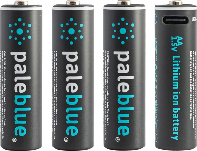 Pale Blue Battery AA USB-C 4pcs