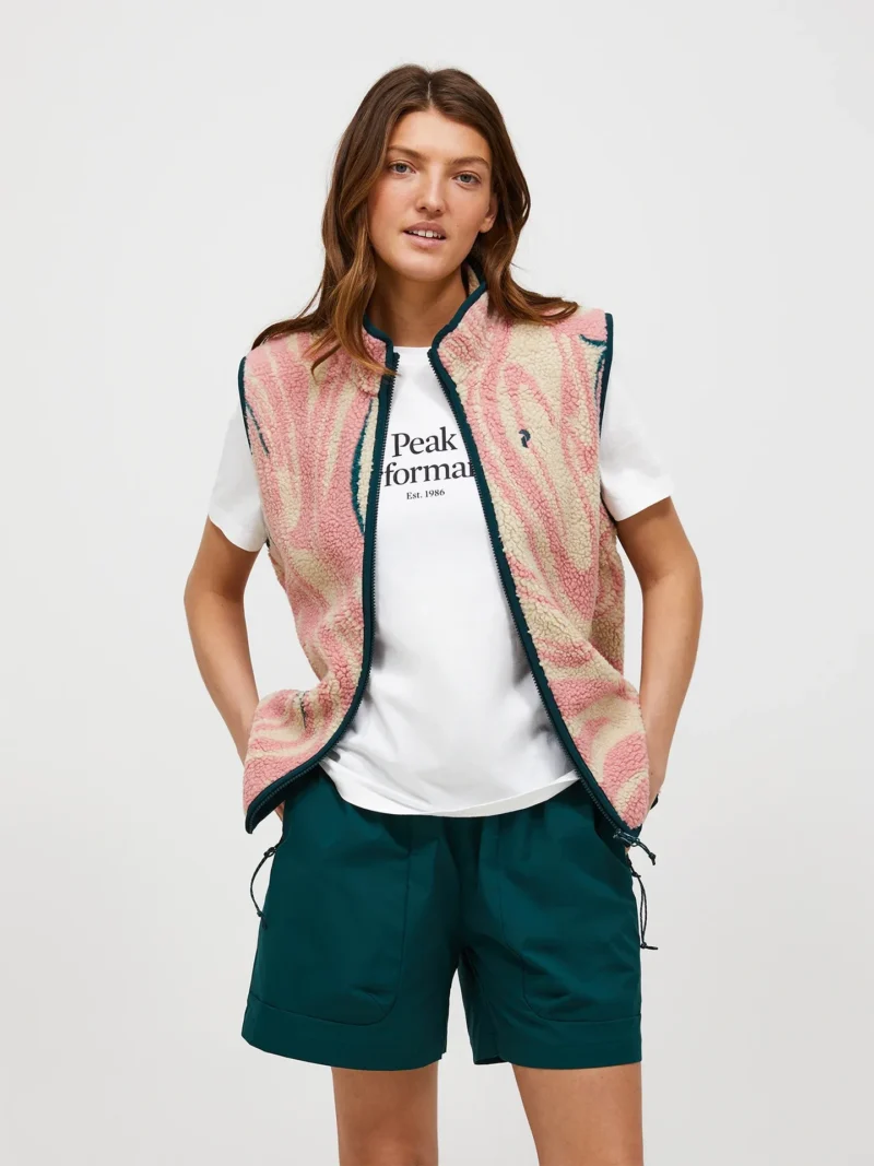 W Graphic Pile Vest