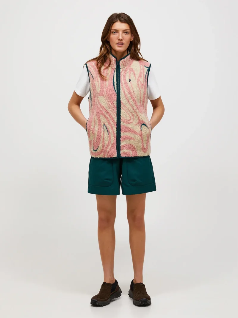 W Graphic Pile Vest