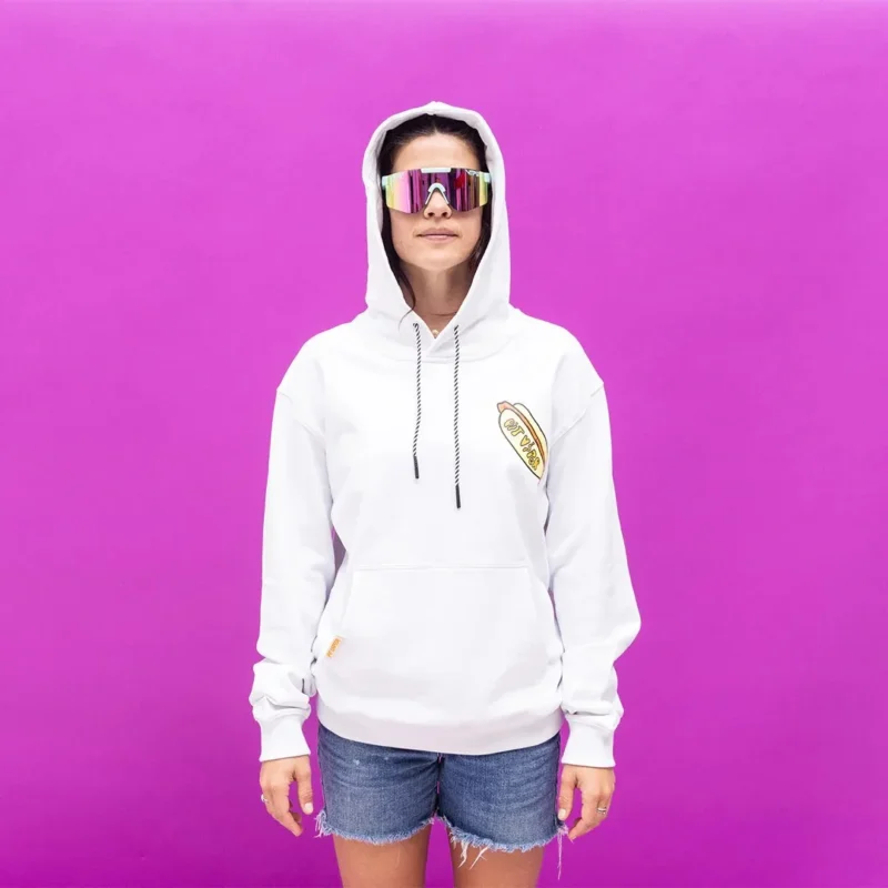 Hot Dog Hoodie weiss