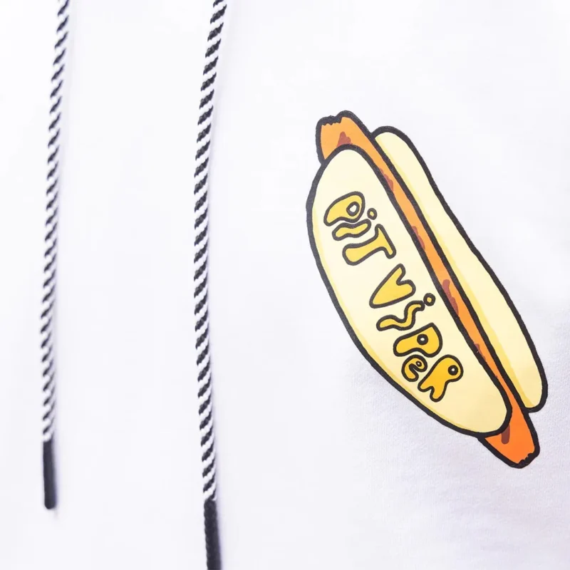 Hot Dog Hoodie weiss