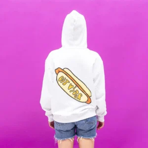 Hot Dog Hoodie weiss