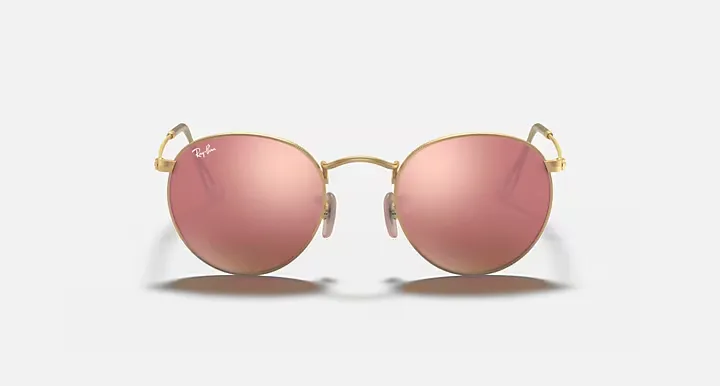 Round Flash Lenses Sonnenbrille
