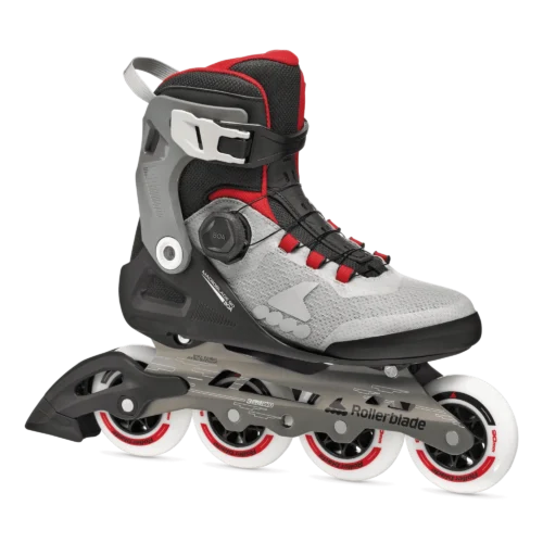 Rollerblade macroblade 90 boa skate schwarz grau rot 1