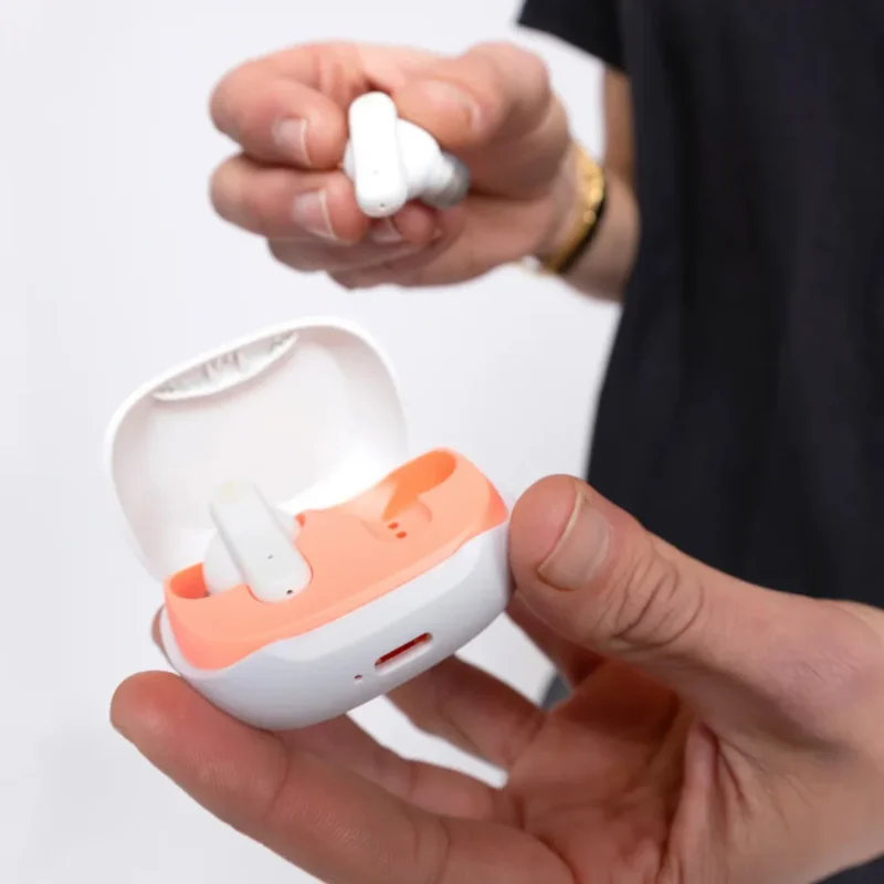 Smokin Buds® True Wireless In-Ear Bone/Orange Glow