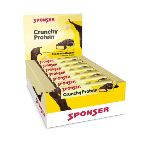 Sponser crunchy protein riegel display 15 x 55 g chocolate banana 1