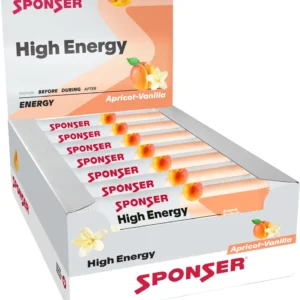High Energy Bar, APRICOT-VANILLA Display (30 x 45 g)