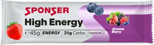 Sponser high energy bar berry display 30 x 45 g berry 1
