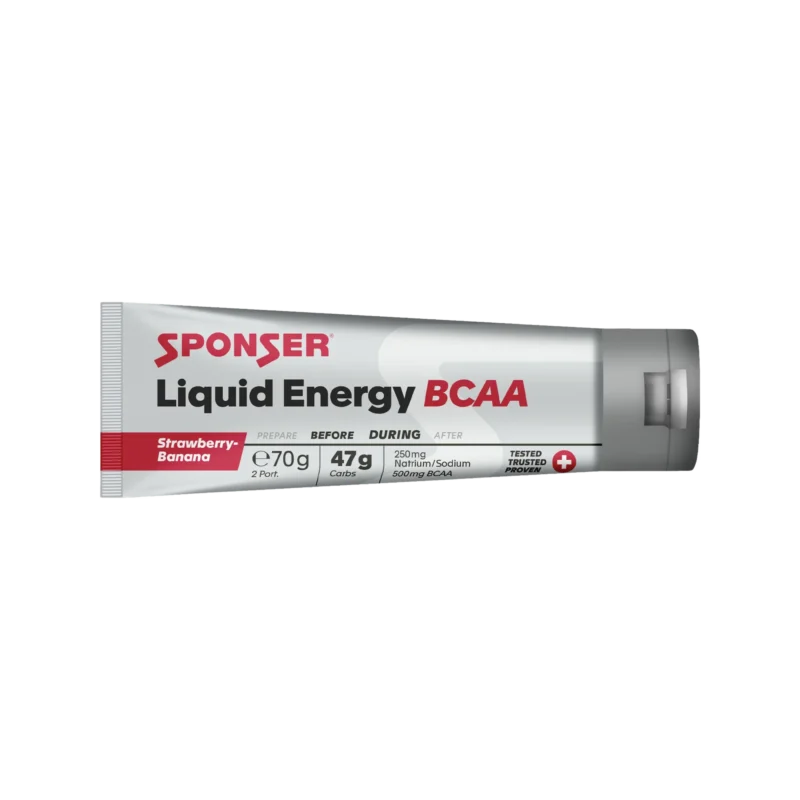 Liquid Energy BCAA, STRAWBERRY-BANANA Display (18 x 70 g) Tuben