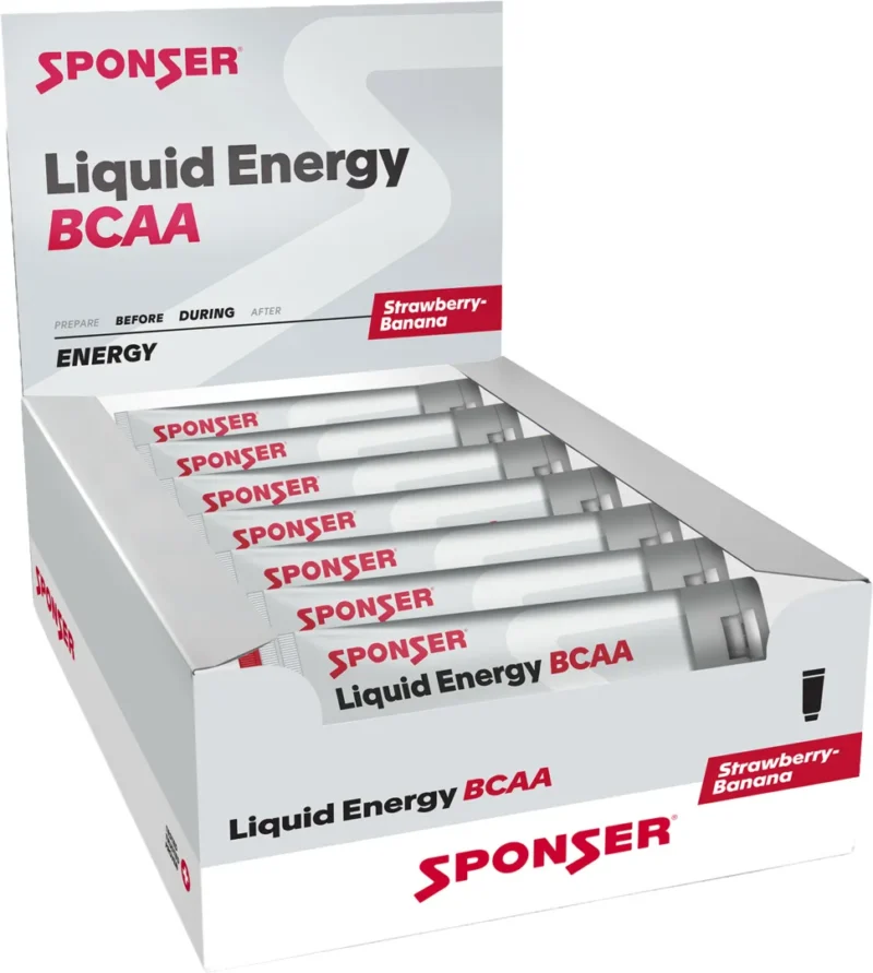 Liquid Energy BCAA, STRAWBERRY-BANANA Display (18 x 70 g) Tuben