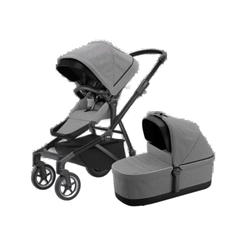 Kinderwagen (Buggy) SLEEK inkl. Bassinet grey melange/black