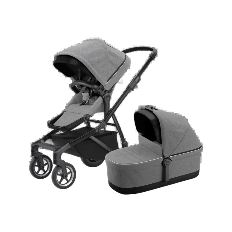 Kinderwagen (Buggy) SLEEK inkl. Bassinet grey melange/black