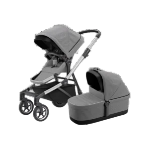 Kinderwagen (Buggy) SLEEK inkl. Bassinet melange grey/alu