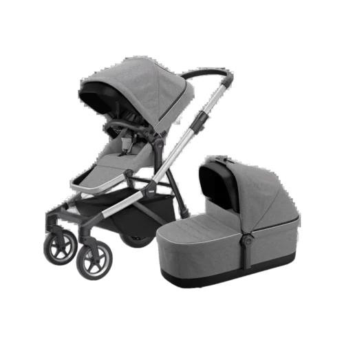 Kinderwagen (Buggy) SLEEK inkl. Bassinet melange grey/alu