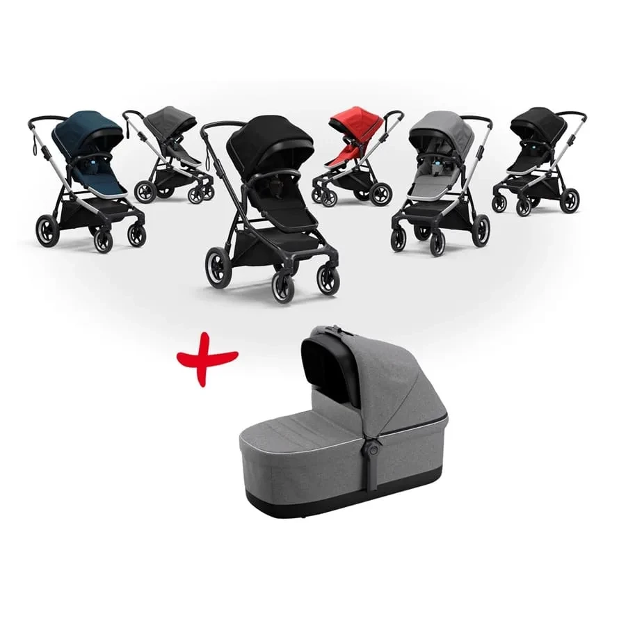 Thule kinderwagen buggy sleek inkl bassinet midnight black black midnight black 1