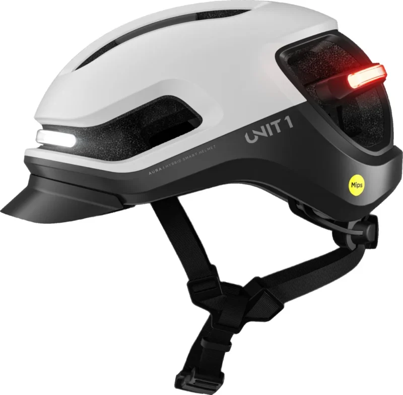 Unit1 Aura Mips Smart Helmet Black/White
