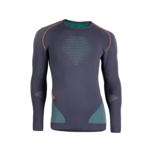 uyn-uyn-man-evolutyon-shirt-lg-sl-charcoal-green-orange-shiny-1 UYN Man Evolutyon Shirt LG SL