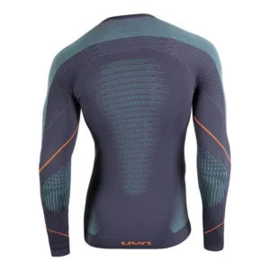 uyn-uyn-man-evolutyon-shirt-lg-sl-charcoal-green-orange-shiny-2 UYN Man Evolutyon Shirt LG SL