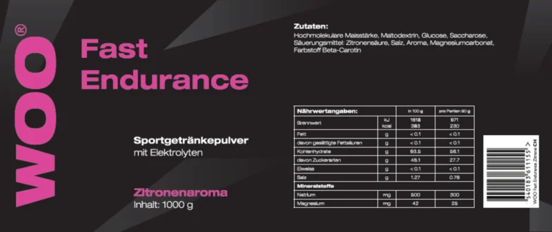 Fast Endurance Zitrone/Dose 1000g