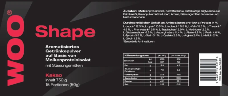 Shape Kakao/Dose 750g