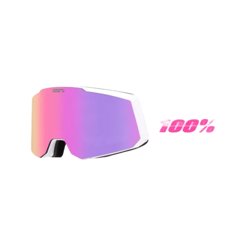 100 snowcraft s hiper goggle essential white pink mirror weiss pink violett