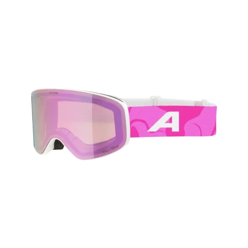 Alpina fernie white pink matt q lite skibrille pink