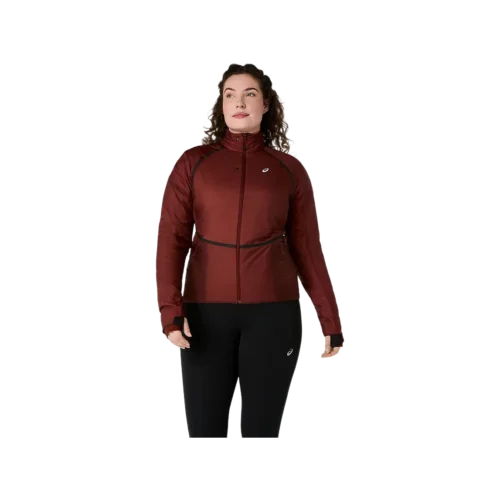 Asics road winter run jacket lady singed red 1