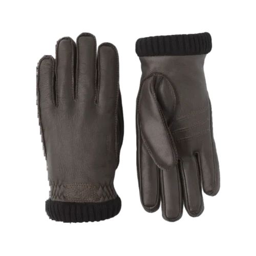 Hestra deerskin primaloft rib men dark brown 1