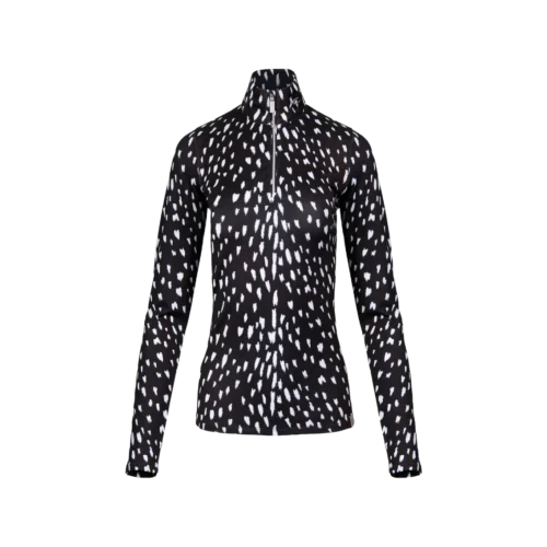 Kjus kinetic print half zip women esspresso white