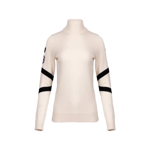 Kjus retro patch sweater women alabaster black
