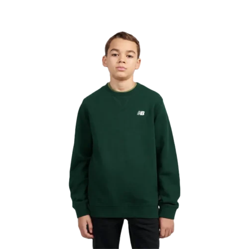 New balance b new balance french terry small logo crew nordic green