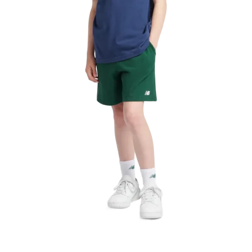 New balance b new balance french terry small logo short nordic green