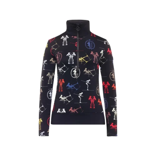 Toni sailer wieka print damen first layer black multi