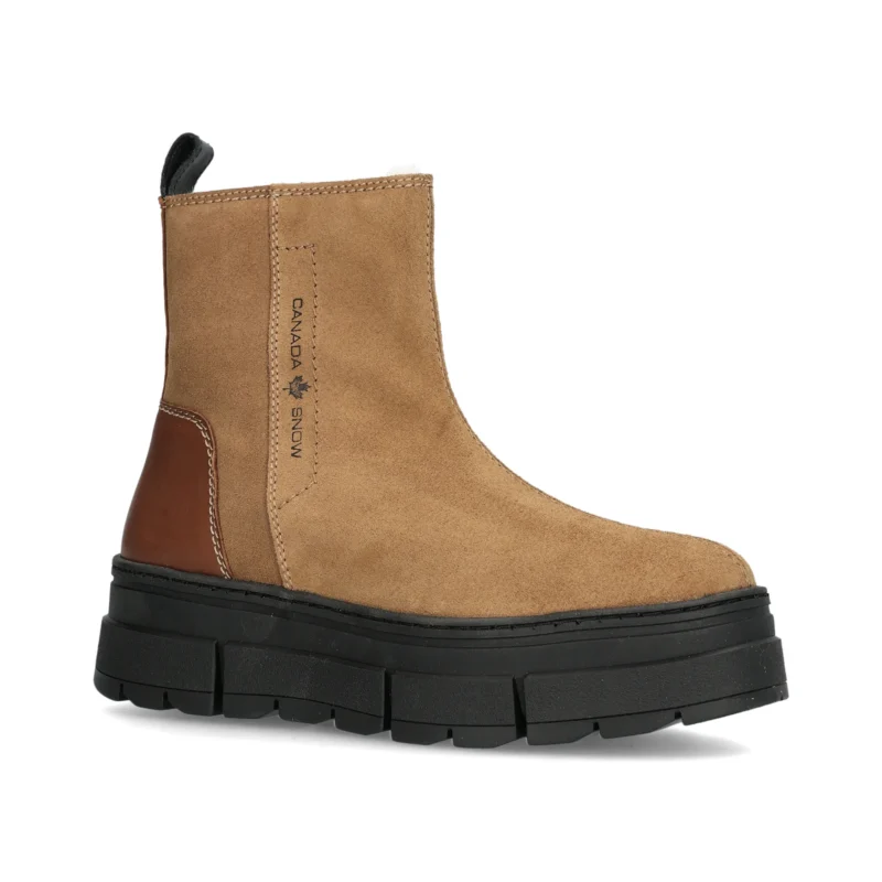 Canada snow mount fiona curling suede spikes women chestnut