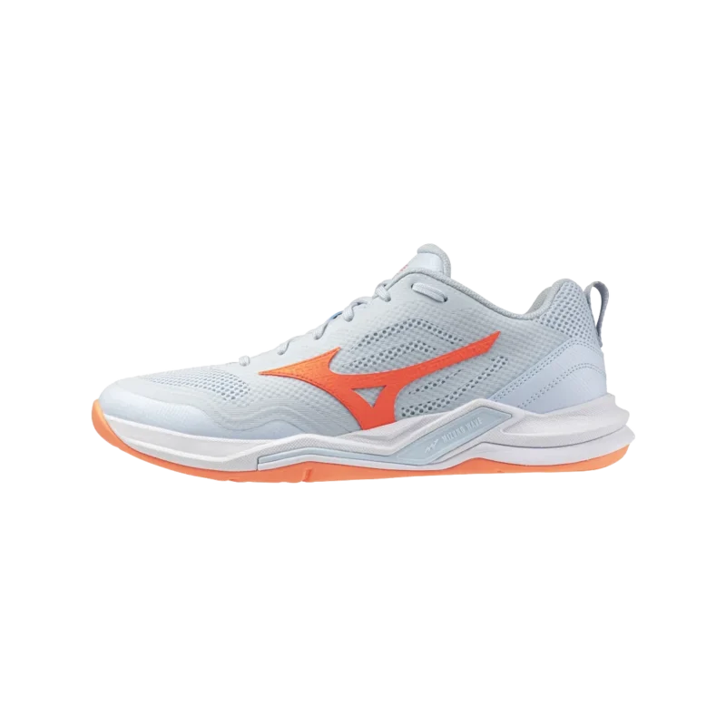 Mizuno wave stealth pro indoor blue finch lava orange