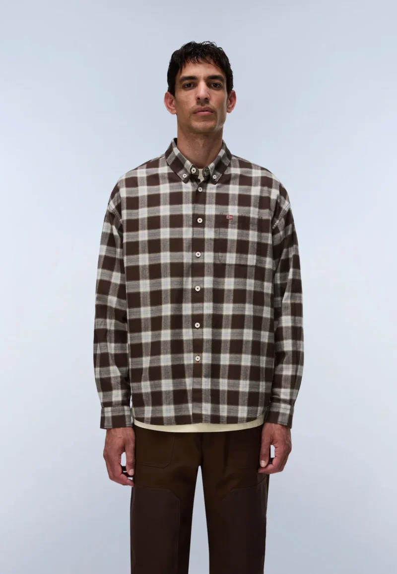 napapijri-eos-flanell-hemd-brown-check-3 Napapijri eos flanell hemd brown check