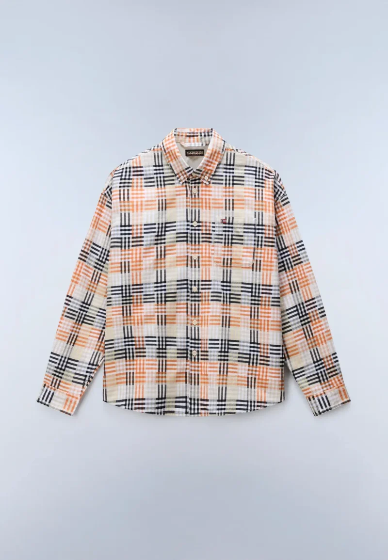 napapijri-eos-flanell-hemd-multicolor-blue-orange-2 Napapijri eos flanell hemd multicolor blue orange