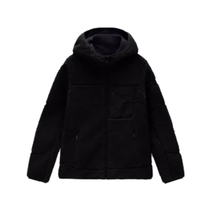 Napapijri yupik fleecepulover mit kapuze women black beauty