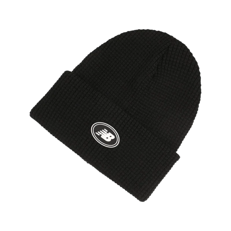 new-balance-waffle-knit-fisherman-beanie-black-1 New balance waffle knit fisherman beanie black