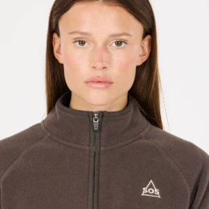 Sos draco fleece jacket women shale mud