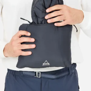 Sos haumea insulated packable hoody jacket men inida ink
