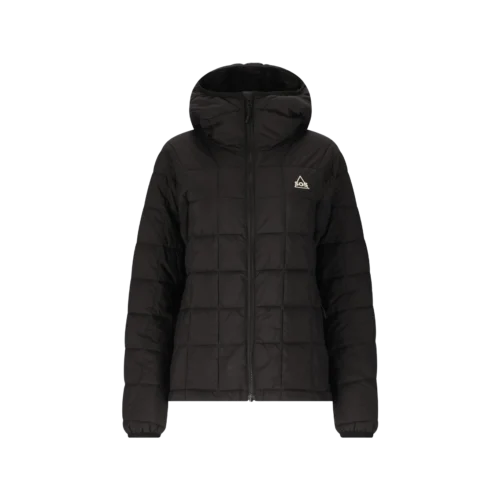 Sos haumea insulated packable hoody jacket women black